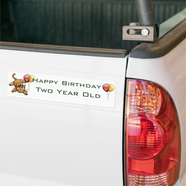 Autocollant De Voiture Safari ultra mignon Leopard Invitations d'annivers (Sur camion)