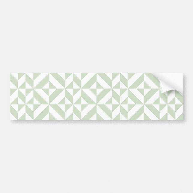 Autocollant De Voiture Sage Green Geometric Deco Cube Pattern (Devant)