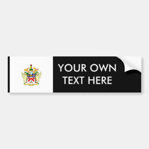 Autocollant De Voiture Saint_Kitts et manteau du Niévès des bras