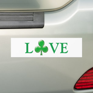 Autocollant De Voiture Saint Patrick's Day Love Green Clover Shamrock Bu