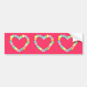 Autocollant De Voiture Saint Valentin Coeur de bonbons