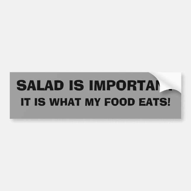 Autocollant De Voiture Salade : Ce que ma nourriture mange (Devant)