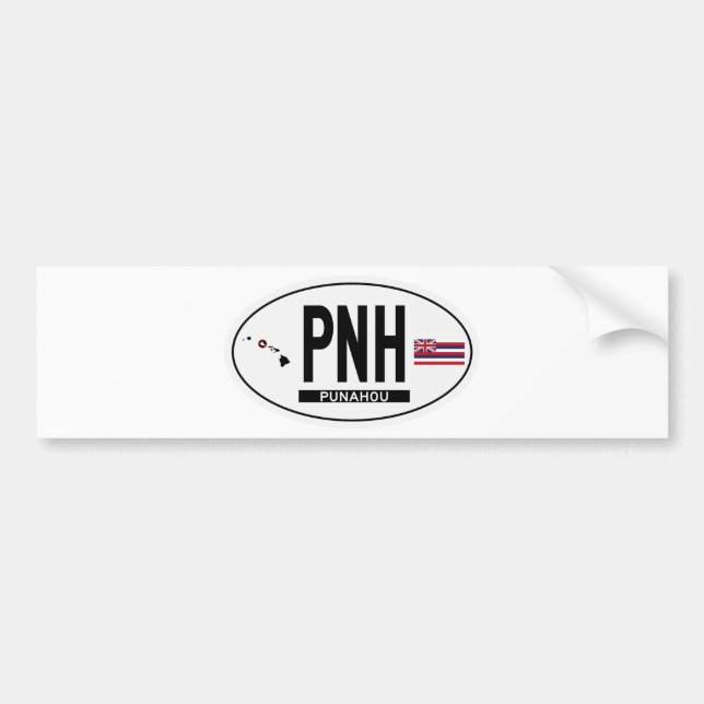 Autocollant De Voiture Salut-PUNAHOU-Autocollant (Devant)