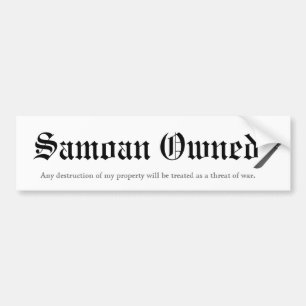 Autocollant De Voiture Samoan possédé