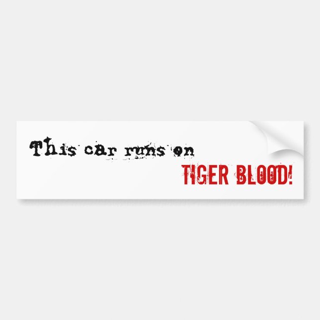 Autocollant De Voiture Sang de tigre (Devant)