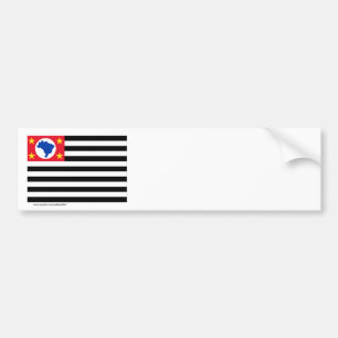 Autocollant De Voiture São Paulo, drapeau du Brésil