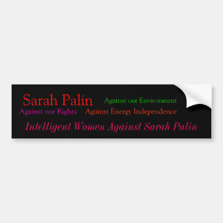 Autocollant De Voiture Sarah Palin, contre nos droites, contre notre en…