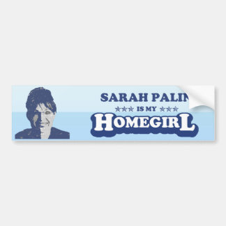 AUTOCOLLANT DE VOITURE SARAH PALIN EST MON HOMEGIRL