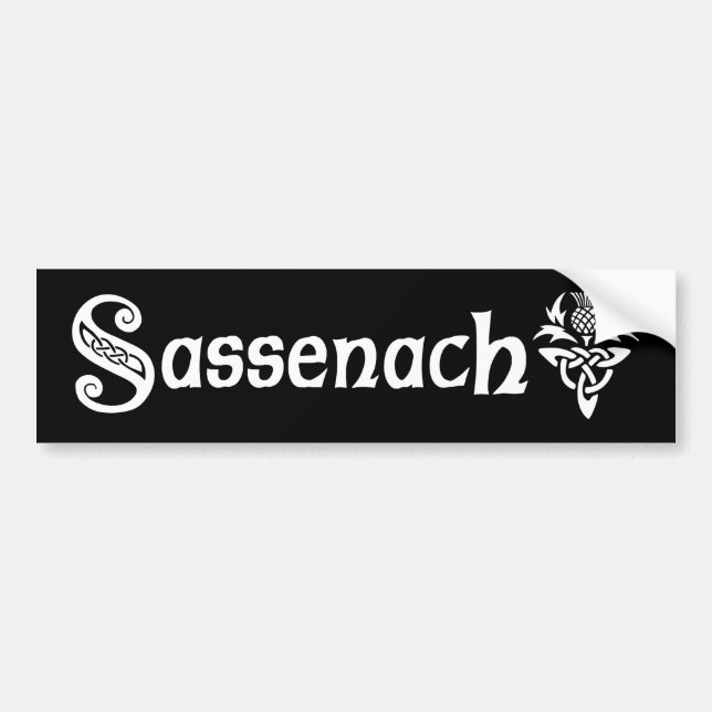 Autocollant De Voiture Sassenach - chardon celtique (Devant)