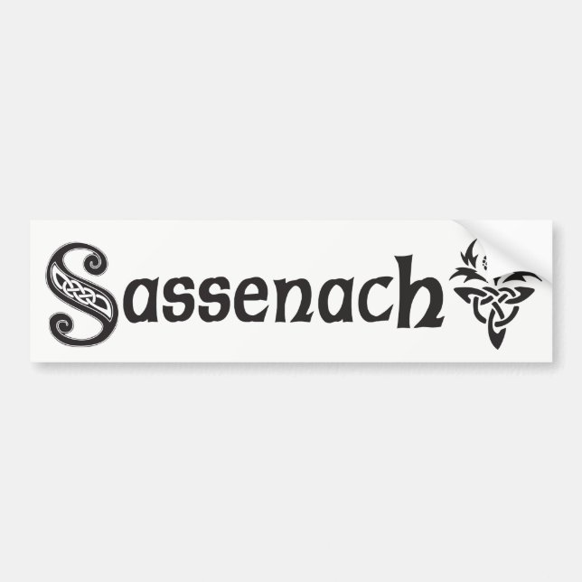 Autocollant De Voiture Sassenach - chardon celtique (Devant)