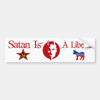 Autocollant De Voiture Satan est un libéral