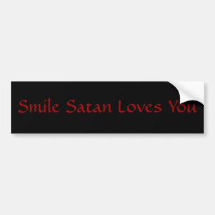Autocollant De Voiture Satan vous aime adhésif pour pare-chocs