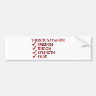 Autocollant De Voiture Satanisme théiste/dévotion de Luciferianism