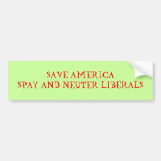 AUTOCOLLANT DE VOITURE SAUVEZ AMERICASPAY ET LIBÉRAUX NEUTRES -