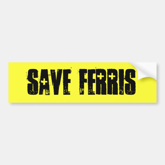 Autocollant De Voiture Sauvez Ferris (Devant)
