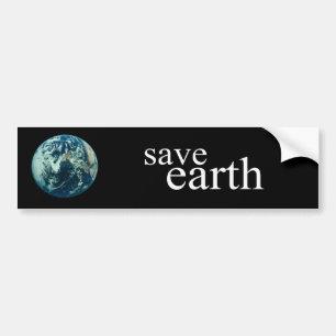 AUTOCOLLANT DE VOITURE SAUVEZ LA TERRE