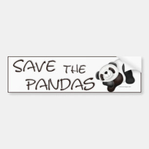Autocollant De Voiture Sauvez l'adhésif pour pare-chocs de pandas