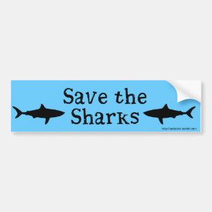Autocollant De Voiture Sauvez l'adhésif pour pare-chocs de requins