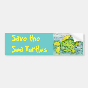 Autocollant De Voiture Sauvez l'adhésif pour pare-chocs de tortues de mer