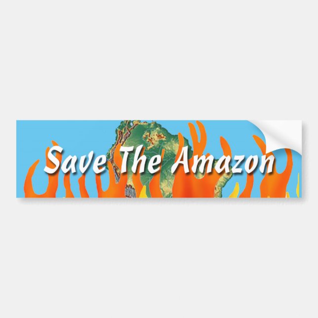 Autocollant De Voiture Sauvez l'Amazonie (Devant)