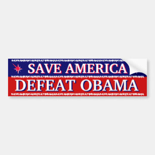 AUTOCOLLANT DE VOITURE SAUVEZ L'AMÉRIQUE - DÉFAITE OBAMA