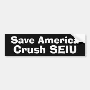 Autocollant De Voiture Sauvez l'Amérique - l'écrasement SEIU
