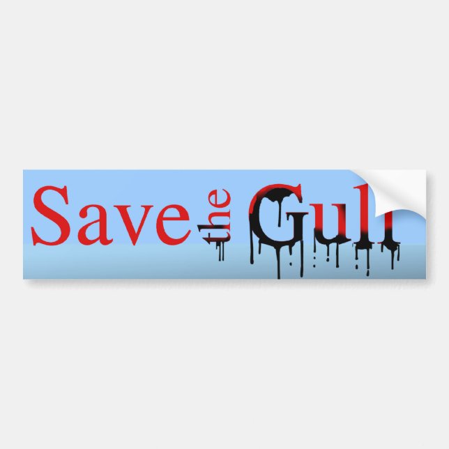 AUTOCOLLANT DE VOITURE SAUVEZ LE GULF (Devant)