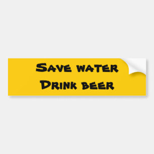 Autocollant De Voiture Sauvez l'eau - bière de boissons