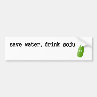 Autocollant De Voiture Sauvez l'eau, boisson Soju !