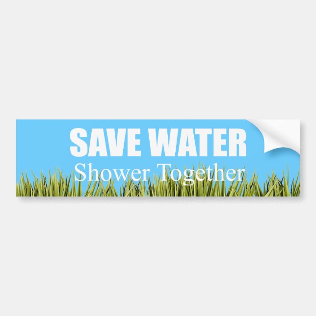 Autocollant De Voiture Sauvez l'eau. Douche ensemble (Devant)