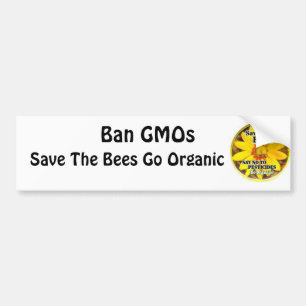 Autocollant De Voiture Sauvez les abeilles vont organiques