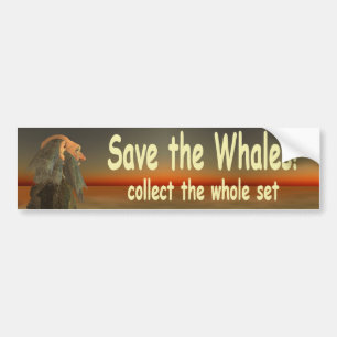 Autocollant De Voiture sauvez les baleines