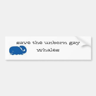 Autocollant De Voiture Sauvez les baleines gaies à venir…