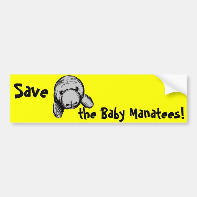 Autocollant De Voiture Sauvez les bébés mangés ! (Devant)