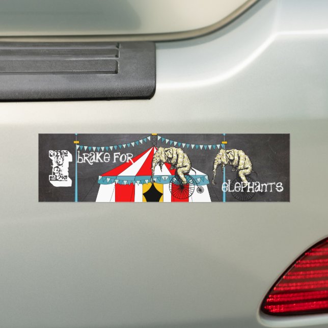 Autocollant De Voiture Sauvez les éléphants (En voiture)