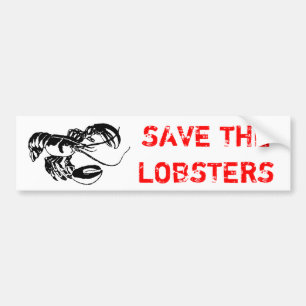 AUTOCOLLANT DE VOITURE SAUVEZ LES HOMARDS