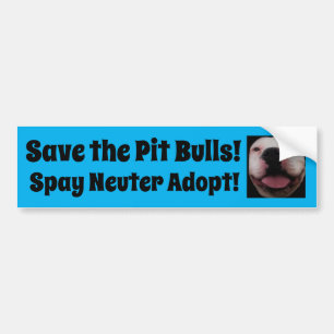 Autocollant De Voiture Sauvez les Pitbulls !