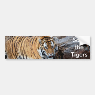 Autocollant De Voiture Sauvez les tigres
