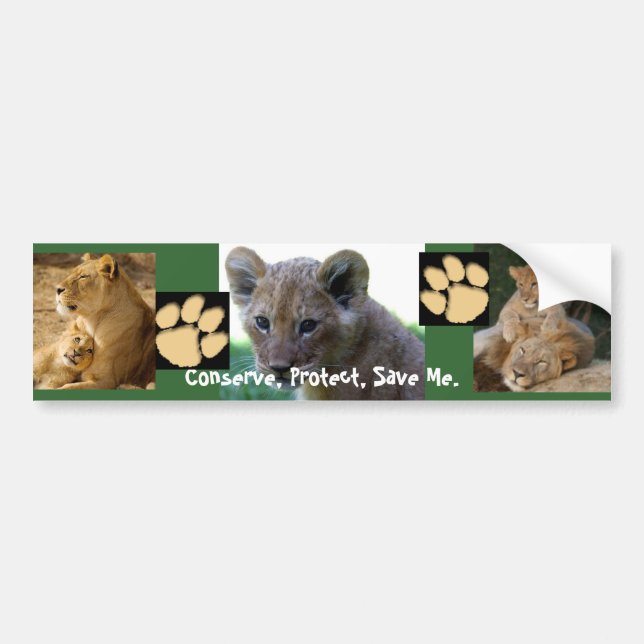 Autocollant De Voiture Sauvez-moi - lion CUB (Devant)
