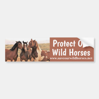Autocollant De Voiture Sauvez nos chevaux sauvages 