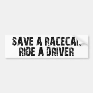 Autocollant De Voiture Sauvez un tour de Racecar un conducteur