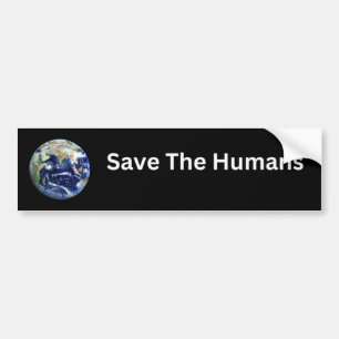 Autocollant De Voiture Sauvons l'autocollant de pare-chocs pour humains