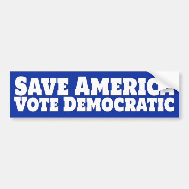Autocollant De Voiture Save America Vote démocrate (Devant)