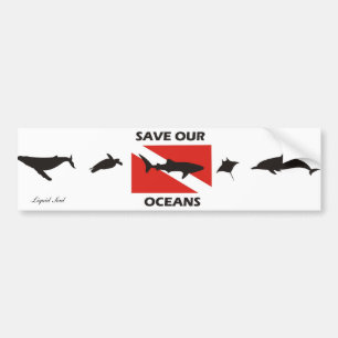 Autocollant De Voiture Save Our Oceans - Sticker
