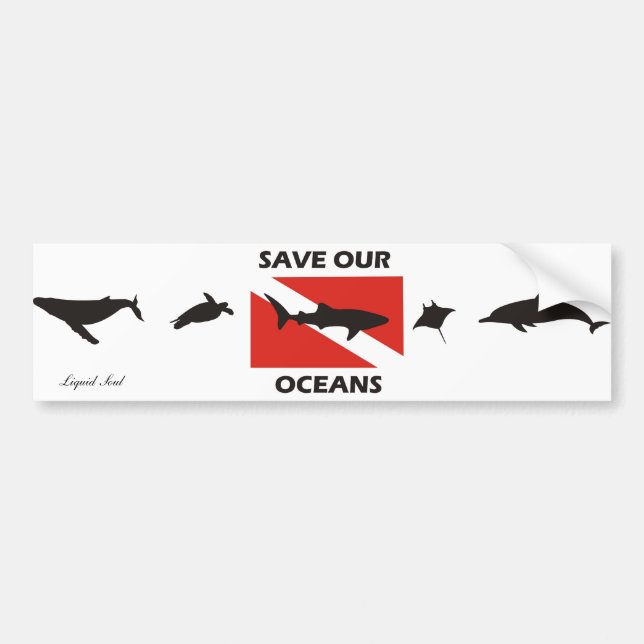 Autocollant De Voiture Save Our Oceans - Sticker (Devant)