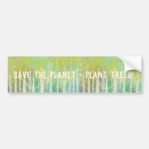 Autocollant De Voiture Save the Planet Plant Trees Bumper Sticker