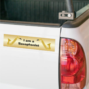 Autocollant De Voiture Saxophoniste