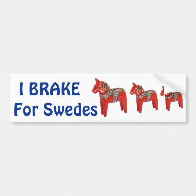 Autocollant De Voiture Scandinave de cheval de Dala de Suédois (Devant)