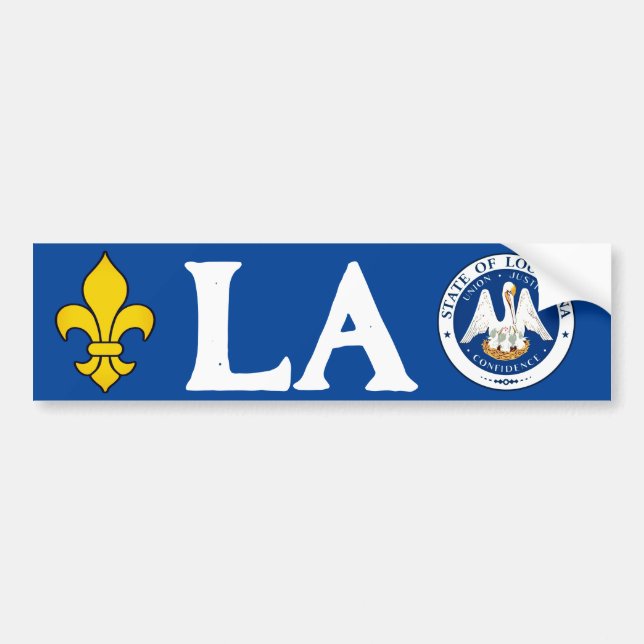 Autocollant De Voiture Sceau de Louisiane (Devant)