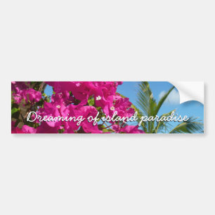 Autocollant De Voiture Scène naturelle tropicale de bougainvillée et de p